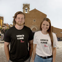 Load image into Gallery viewer, satan is a punk. Spiritual Warfare Christian Graphic T-Shirt
